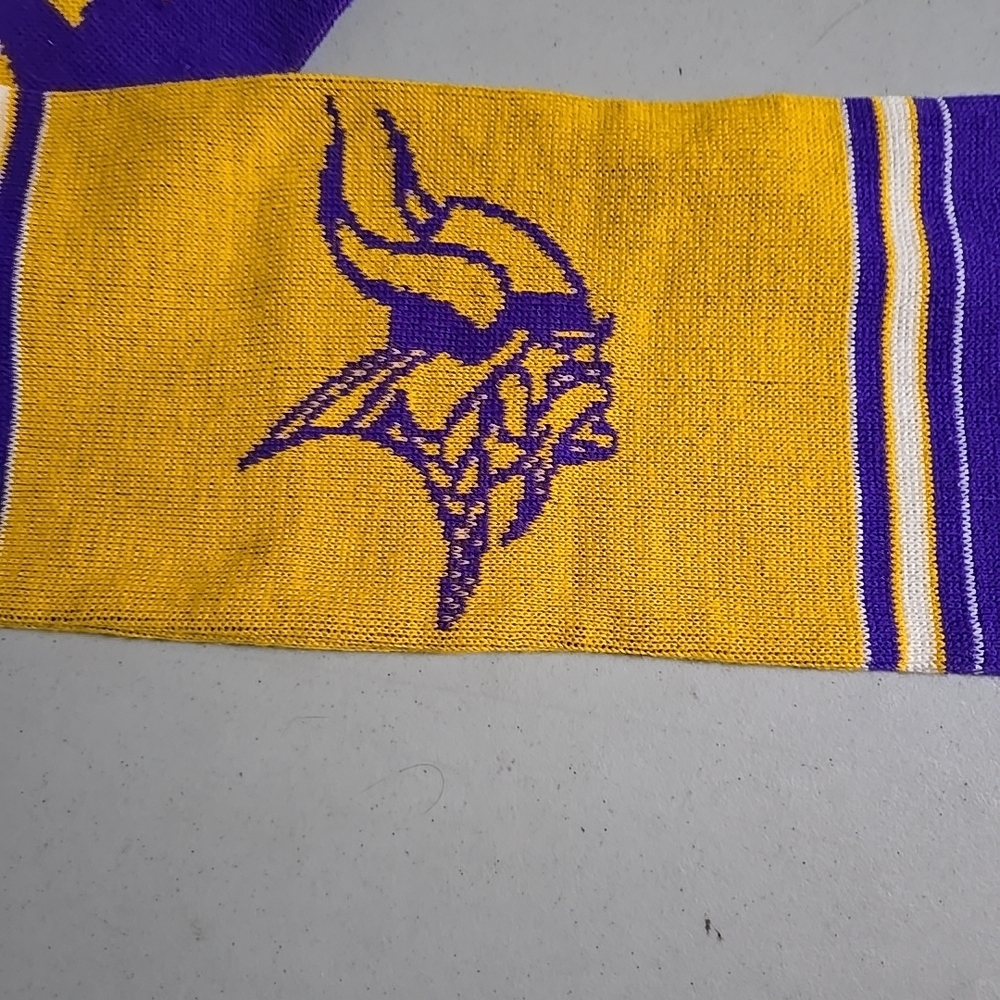 Unisex One Size Fits Most Purple and Yellow Minnesota Vikings Scarf - Picture 5 of 8